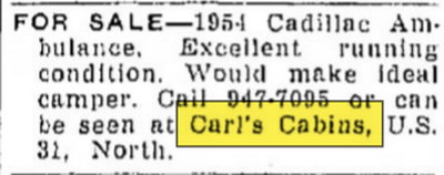 Carls Place (Carls Cabins) - Nov 01 1967 Article